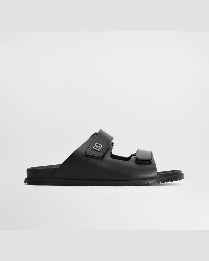 Dolce & Gabbana Sandalen Aus Kalbsleder - Mann Sandalen Und Slides Schwarz Schwarz
