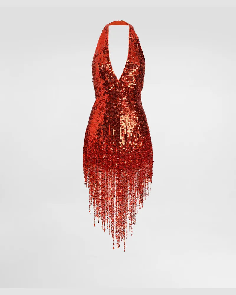 Dolce & Gabbana Paillettenkleid - Frau Kleider Mehrfarbig Mehrfarbig