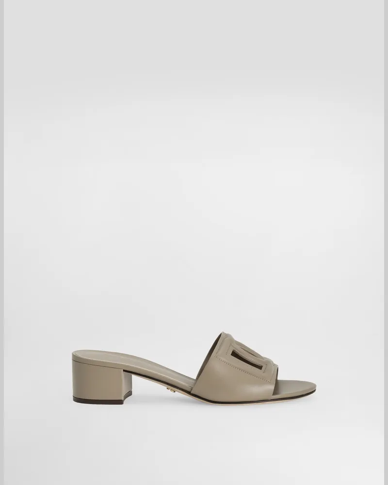 Dolce & Gabbana Mules Karol Aus Glattem Kalbsleder - Frau Sandalen Und Wedges Beige Leder Beige
