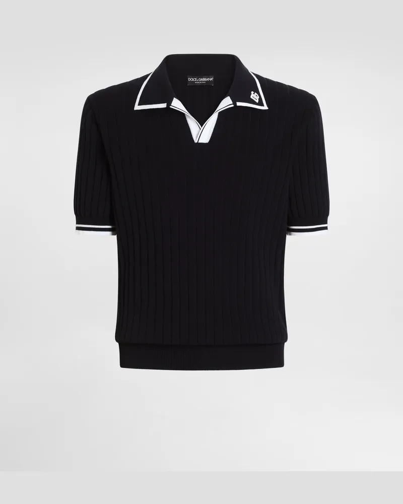 Dolce & Gabbana Polohemd Aus Baumwolle - Mann Strickwaren Wei Multicolor