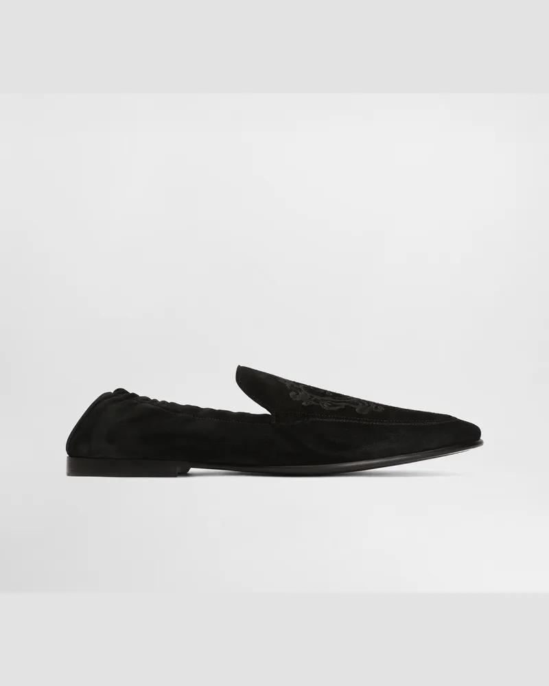 Dolce & Gabbana Slipper Aus Kalbsleder - Mann Driver Und Mokassins Schwarz Black