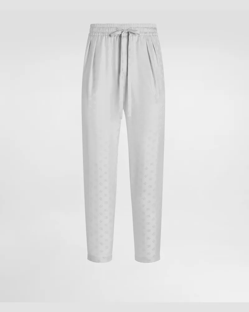 Dolce & Gabbana Jogginghose Aus Dg-logojacquard - Mann Hosen Und Shorts Grau Grau