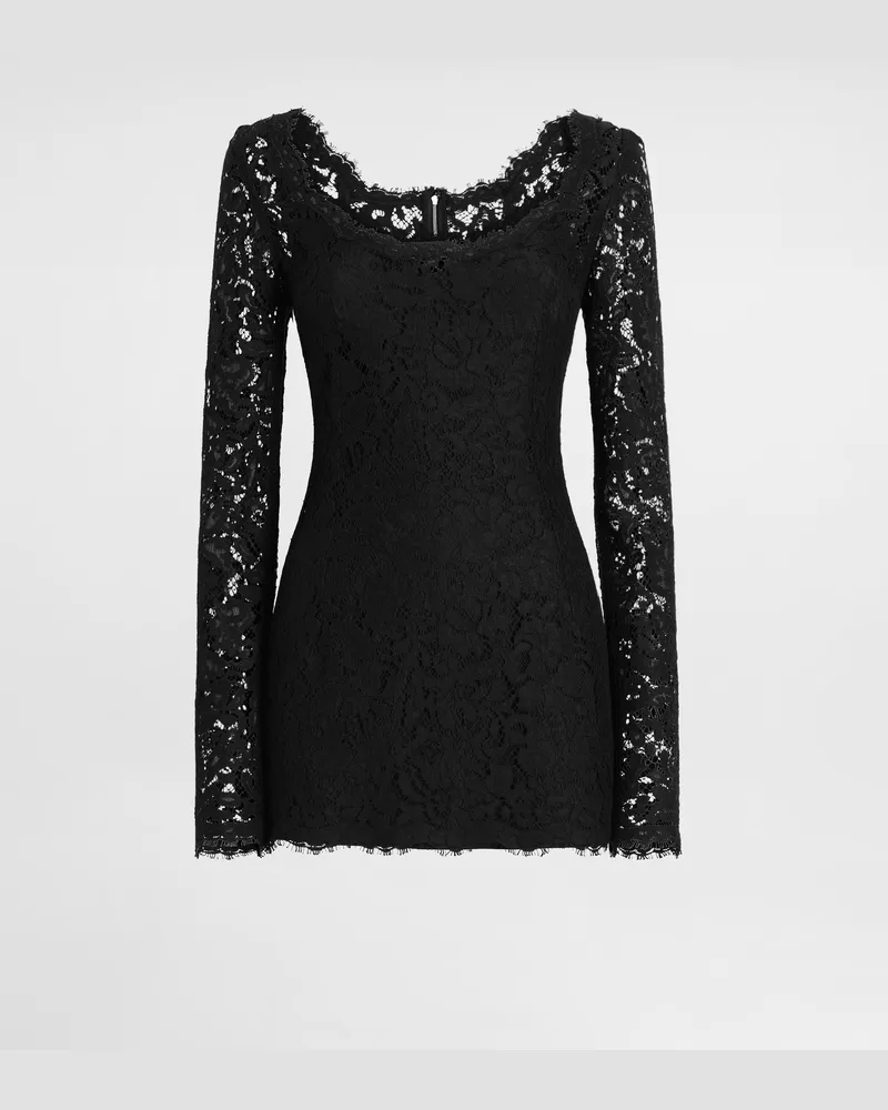 Dolce & Gabbana Kleid Aus Cordonetto-spitze - Frau Collection Schwarz Schwarz