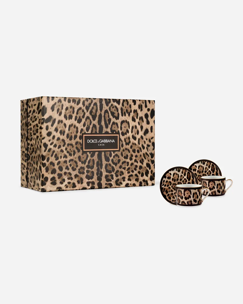 Dolce & Gabbana Gift Box With 2 Porcelain Teacups With Saucers - Teetassen Multicolor Multicolor