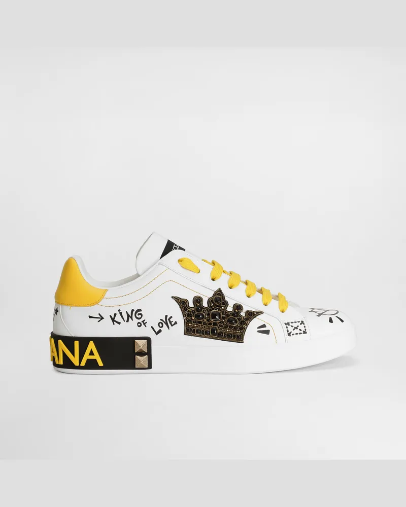 Dolce & Gabbana Portofino Nappa Calfskin Sneakers - Mann Sneakers Multicolor Multicolor