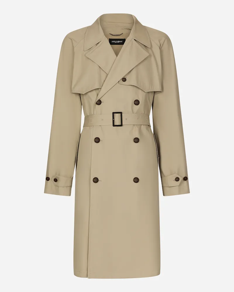 Dolce & Gabbana Zweireihiger Trenchcoat Beige