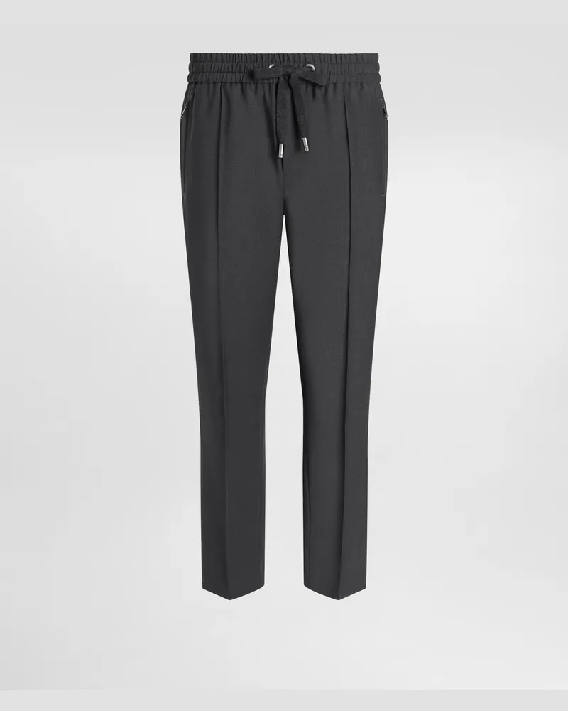 Dolce & Gabbana Wool Jogging Pants - Mann Hosen Und Shorts Grau Grey
