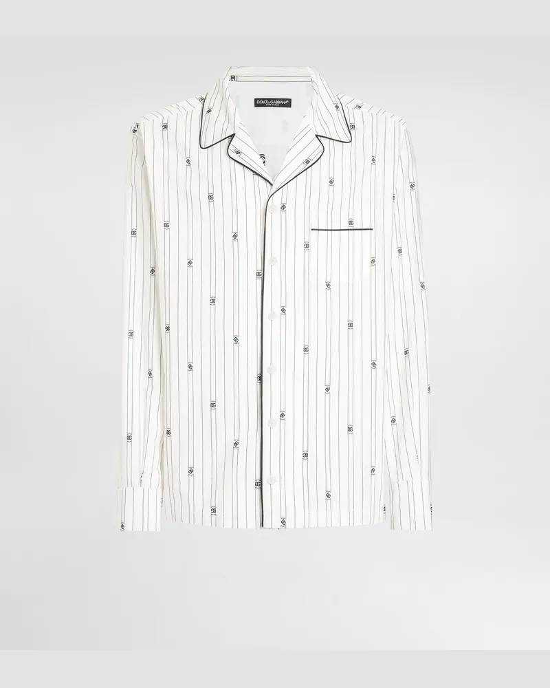Dolce & Gabbana Vanity Shirt With Logo - Mann Hemden Mehrfarbig Multicolor