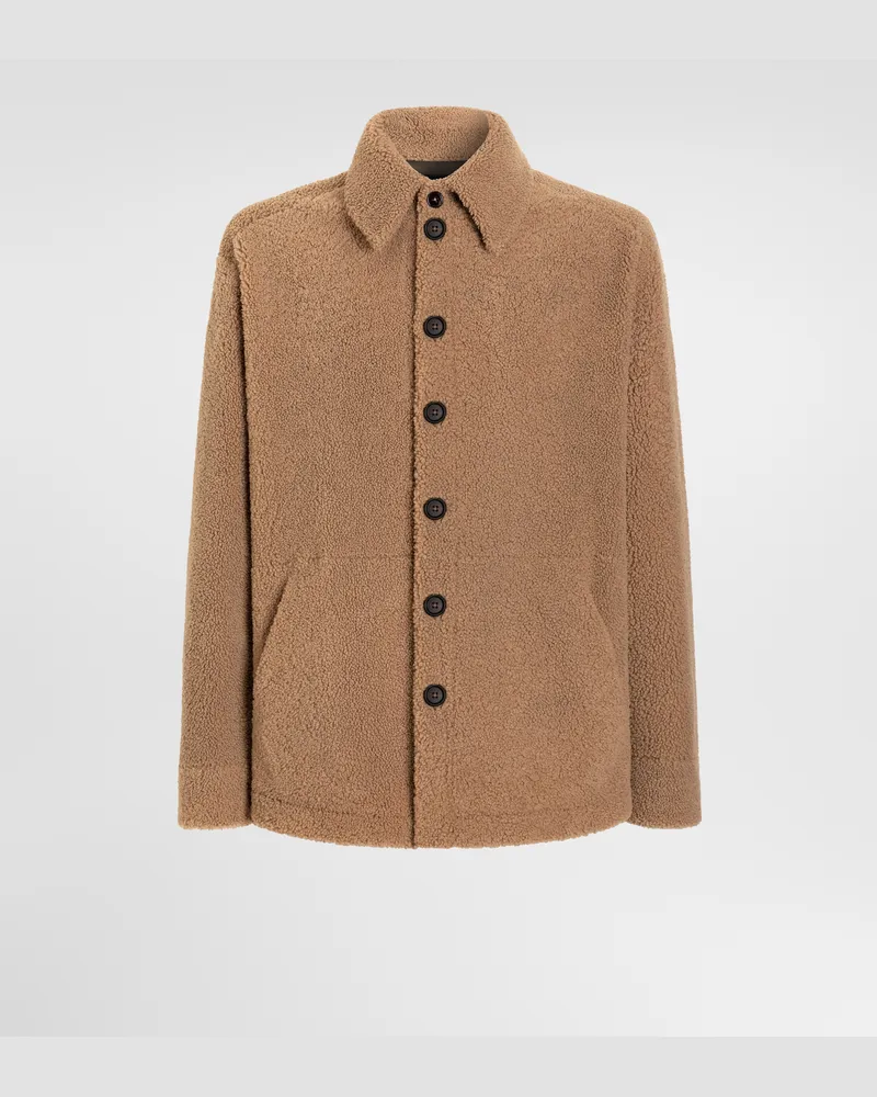 Dolce & Gabbana Lammfelljacke Aus Nappa-lammfell - Mann Mäntel Und Jacken Braun 