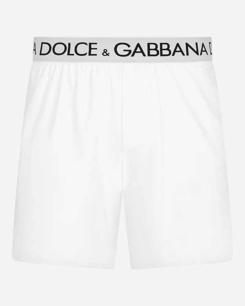 Dolce & Gabbana Shorts Bi-elastische Baumwolle - Mann Unterwäsche Und Loungewear Wei� Baumwolle Weiss