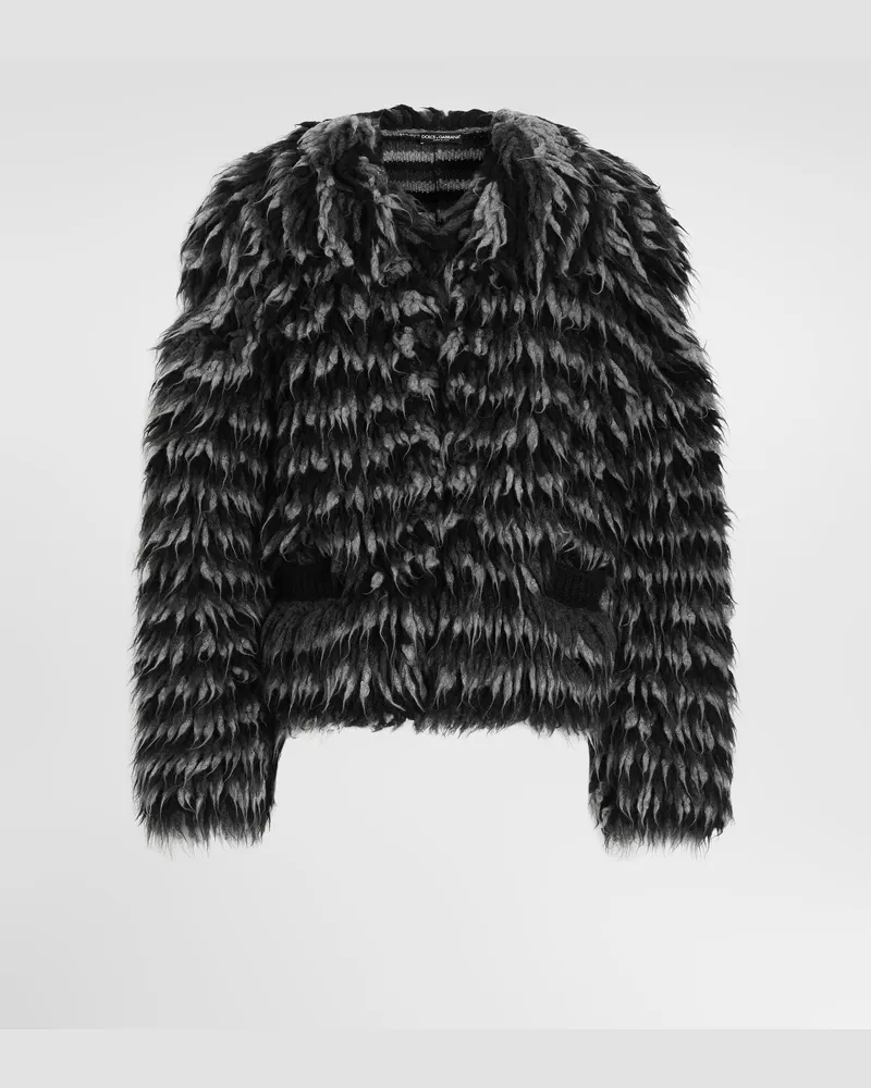 Dolce & Gabbana Strickcardigan In Pelzoptik - Mann Strickwaren Mehrfarbig Mehrfarbig