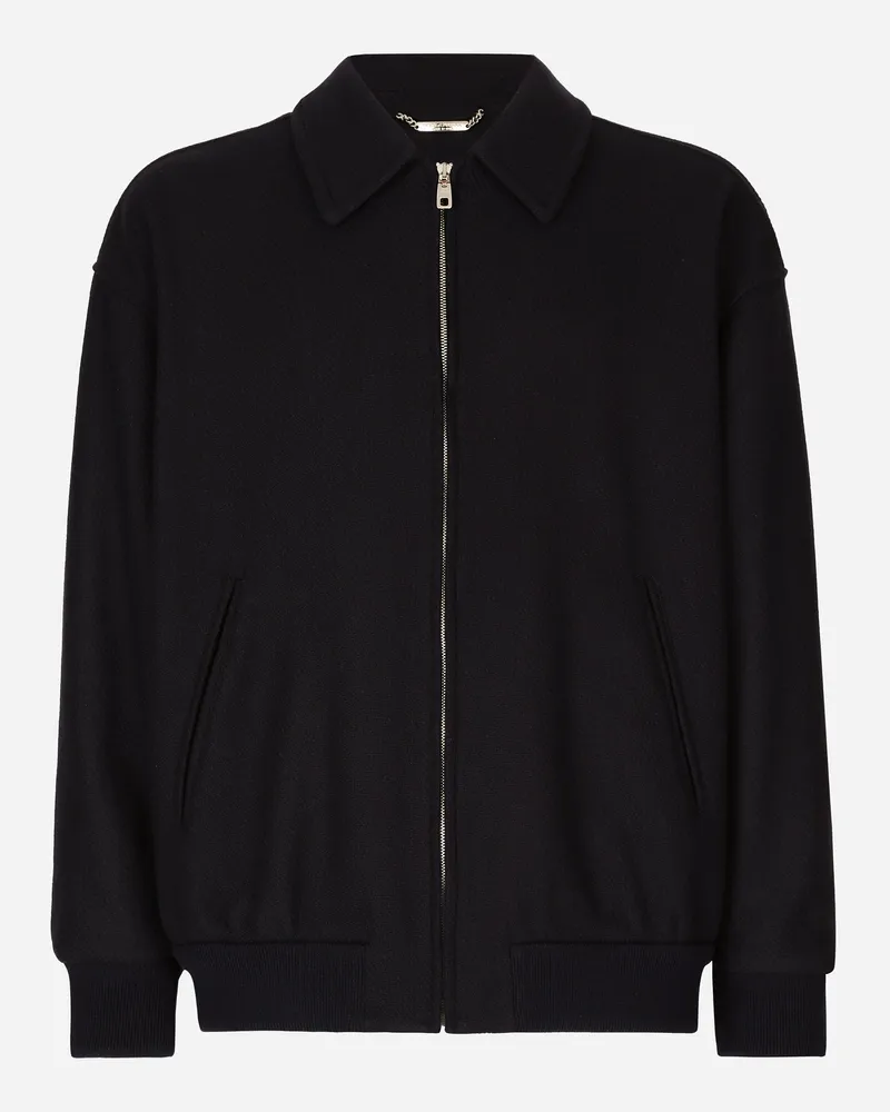 Dolce & Gabbana Bomberjacke Aus Wollmix - Mann Mäntel Und Jacken Blau Blau