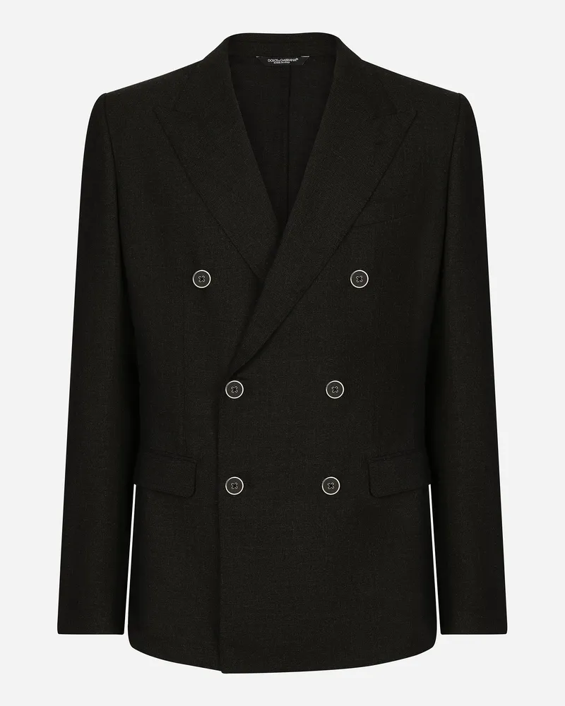 Dolce & Gabbana Zweireihige Jacke Taormina Aus Wolle - Mann Anzüge Und Blazer Grau Grau