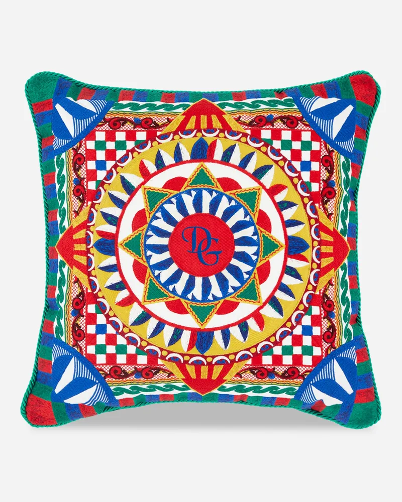 Dolce & Gabbana Embroidered Cushion Medium - Besondere Kissen Mehrfarbig Mehrfarbig