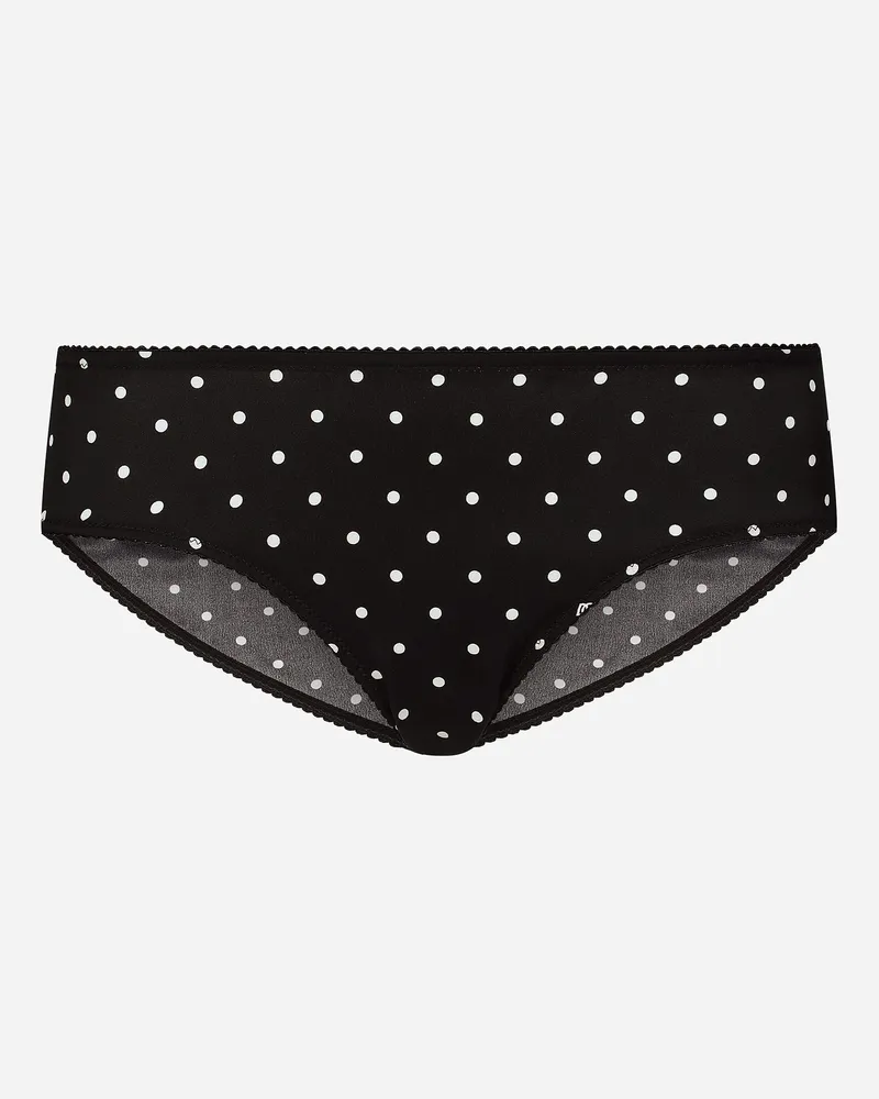 Dolce & Gabbana Slip Aus Seide Punkteprint - Frau Unterwäsche Drucken Drucken