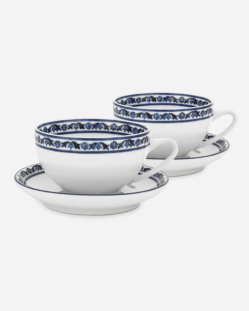 Dolce & Gabbana 2er-set Teetassen Mit Untertasse Aus Porzellan - Teetassen Mehrfarbig Mehrfarbig