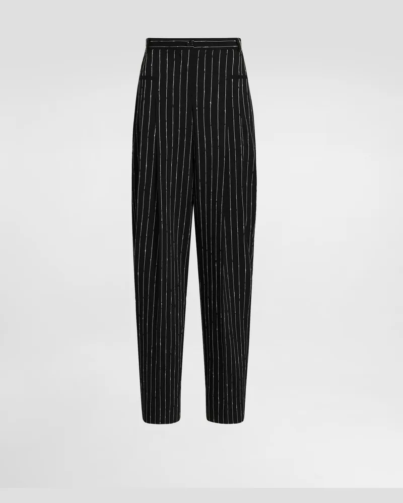 Dolce & Gabbana Hose Aus Schurwolle In Nadelstreifen-optik - Frau Collection #n/d Mehrfarbig