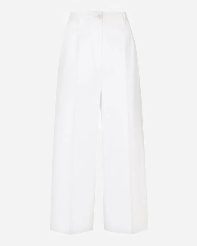 Dolce & Gabbana Culotte-hose Aus Gabardine - Frau Hosen Und Shorts Wei Weiss
