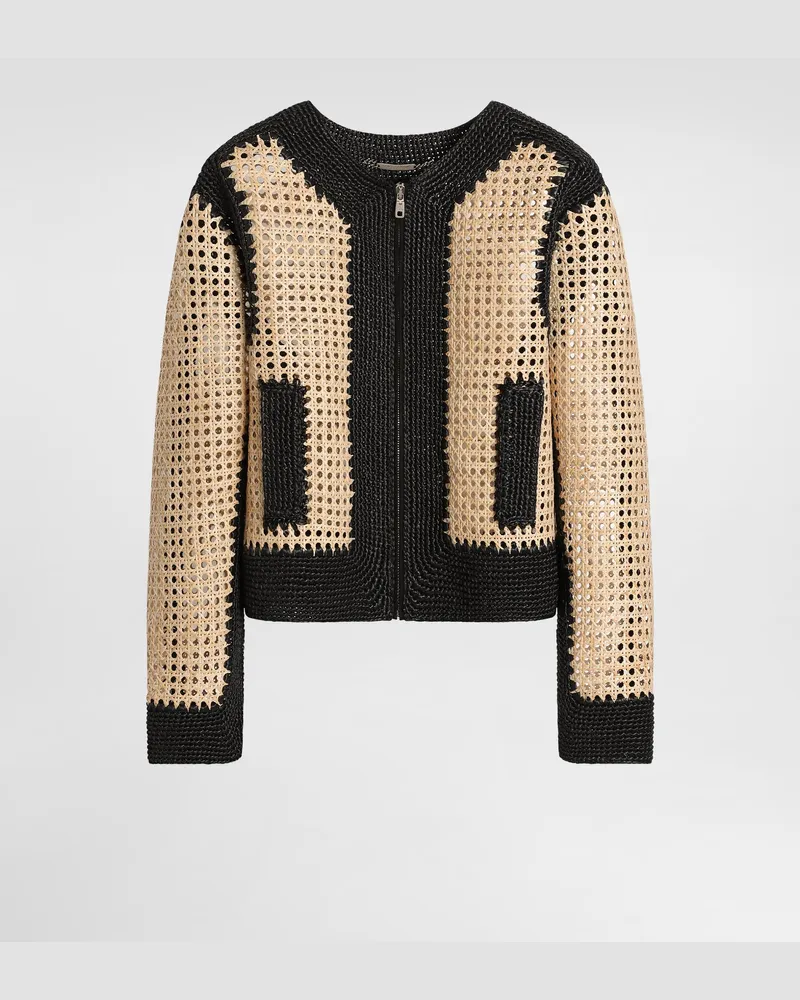 Dolce & Gabbana Jacke Aus Geflochtenem Bast - Mann Mäntel Und Jacken Mehrfarbig Mehrfarbig
