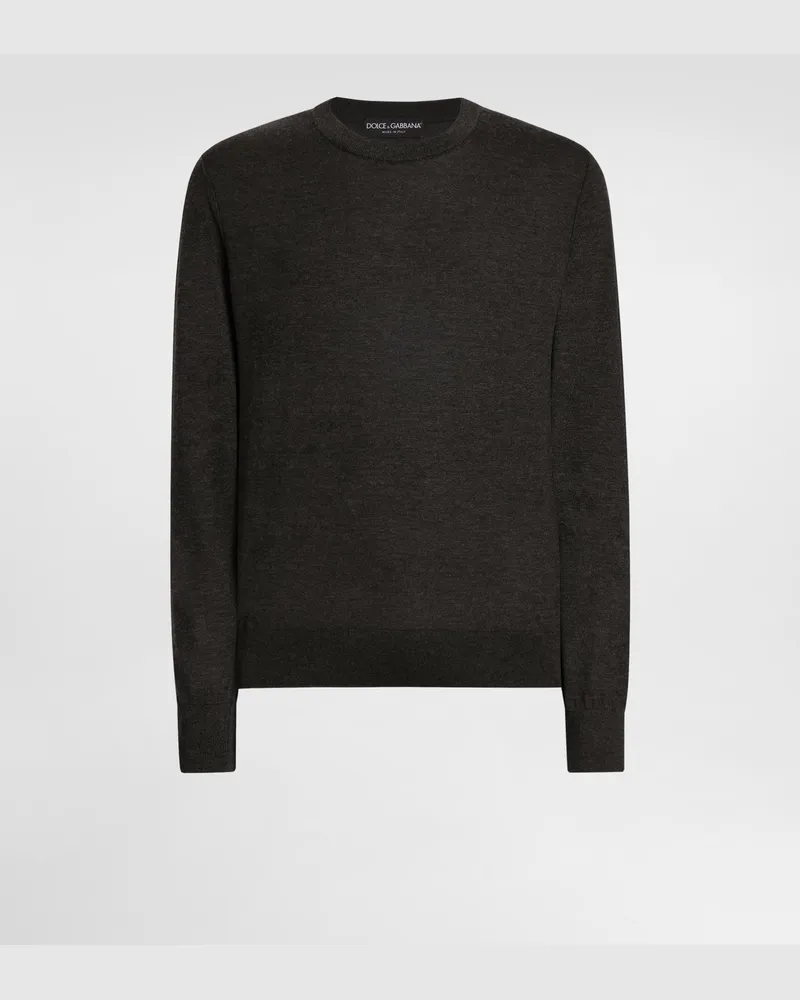 Dolce & Gabbana Pullover Aus Kaschmir - Mann Strickwaren Grau Grau