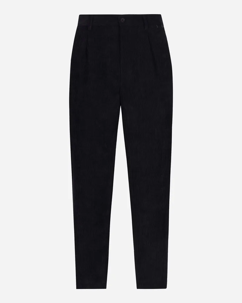 Dolce & Gabbana Samthose - Mann Hosen Und Shorts Schwarz Schwarz