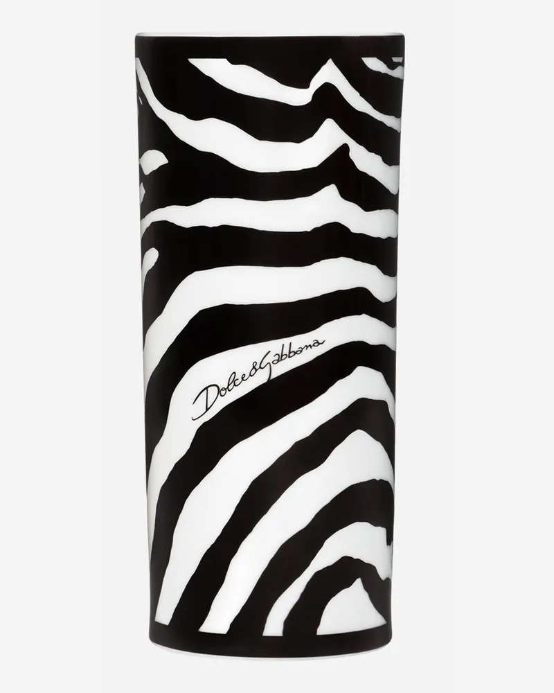 Dolce & Gabbana Cylindrical Porcelain Vase - Vasen Multicolor Multicolor