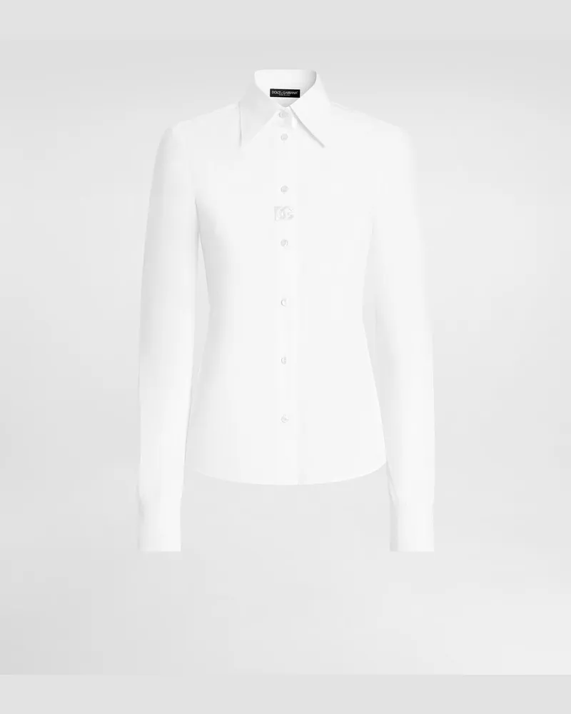 Dolce & Gabbana Hemd Aus Popeline - Frau Blusen Und Tops Wei White