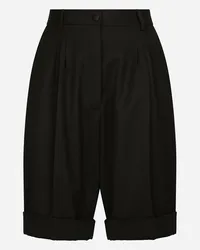 Dolce & Gabbana Bermudas aus Wollgabardine Black