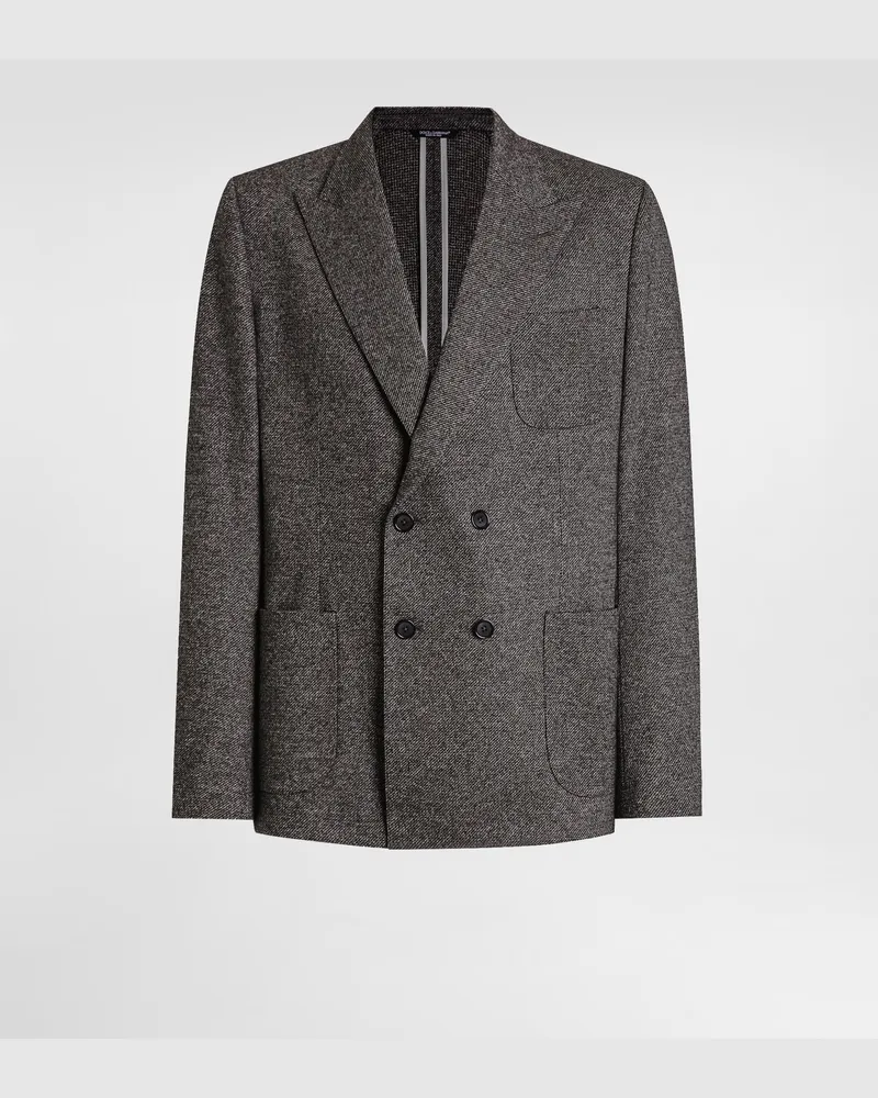 Dolce & Gabbana Zweireihige Jacke Portofino Aus Jersey - Mann Anzüge Und Blazer Mehrfarbig Mehrfarbig