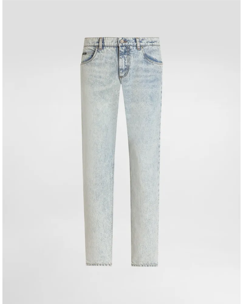 Dolce & Gabbana Jeans Regular Aus Baumwolle Mit Plakette - Mann Jeans Mehrfarbig Mehrfarbig