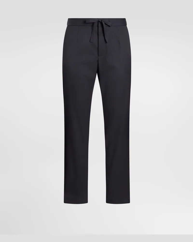 Dolce & Gabbana Jogginghose Aus Technischer Wolle - Mann Hosen Und Shorts Blau Blau