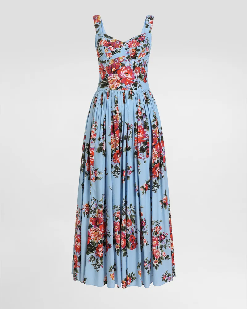 Dolce & Gabbana Flower Bouquet-print Dress - Frau Kleider Mehrfarbig Mehrfarbig