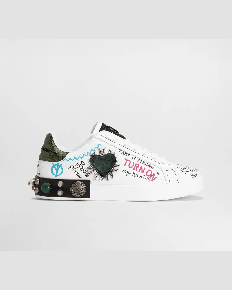Dolce & Gabbana Portofino Calfskin Sneakers - Mann Sneakers Multicolor Multicolor