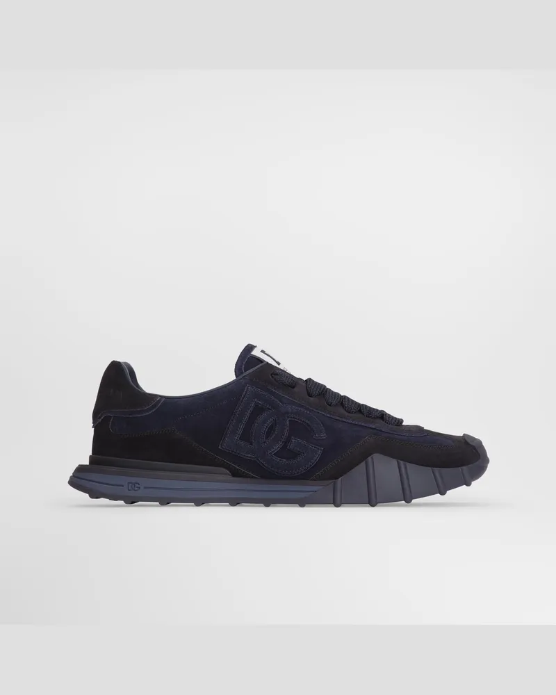 Dolce & Gabbana Sneaker Dg Athletic Split Aus Spaltleder - Mann Sneakers Blue Blue