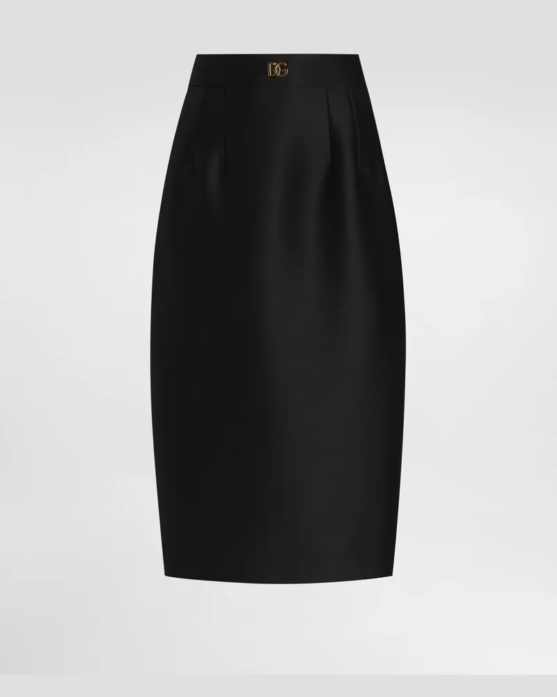 Dolce & Gabbana Schlauchrock Aus Faille - Frau Röcke Schwarz Schwarz