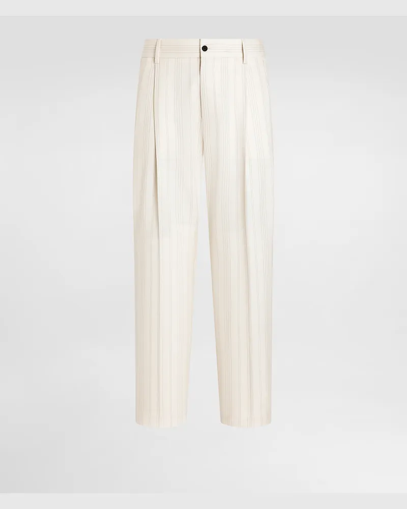 Dolce & Gabbana Hose Aus Wolle In Nadelstreifenoptik - Mann Hosen Und Shorts Mehrfarbig Mehrfarbig
