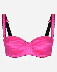 Dolce & Gabbana Balconette-BH aus Satin Fuchsia