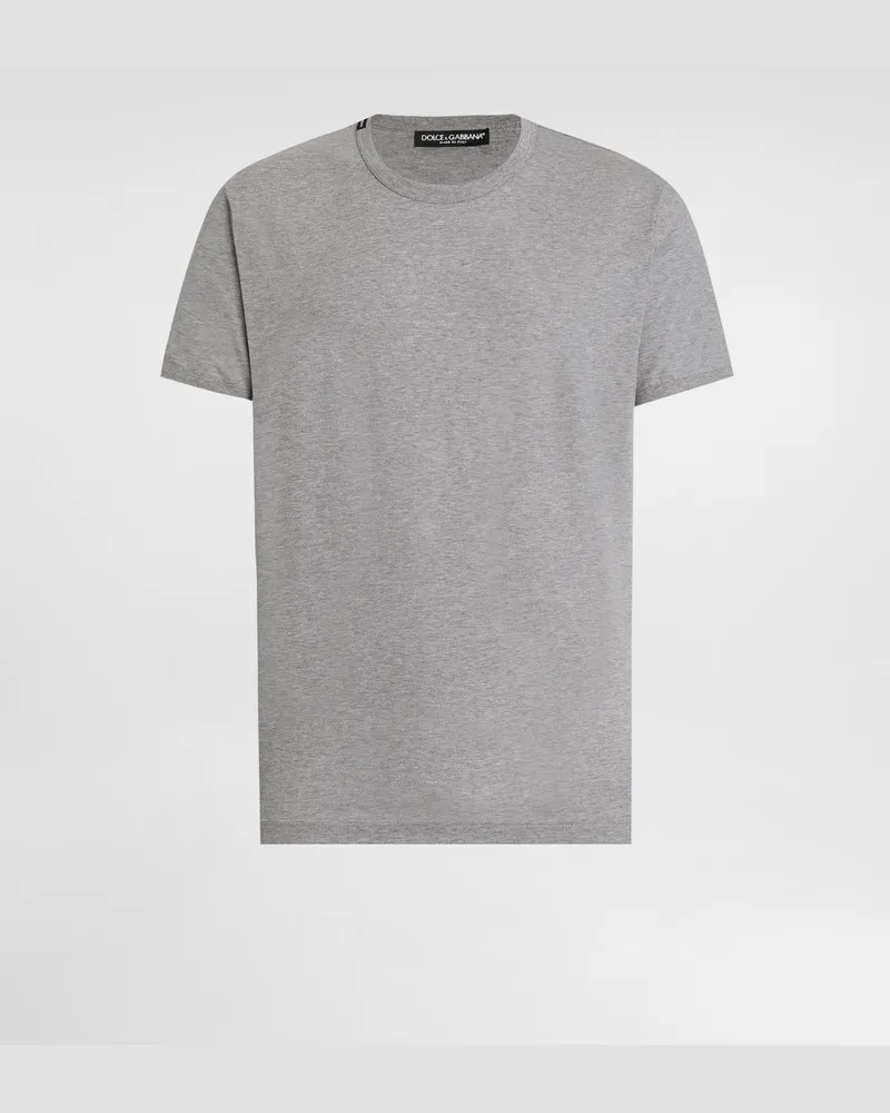 Dolce & Gabbana T-shirt Aus Baumwolle - Mann T-shirts Und Polos Grau Baumwolle Grau