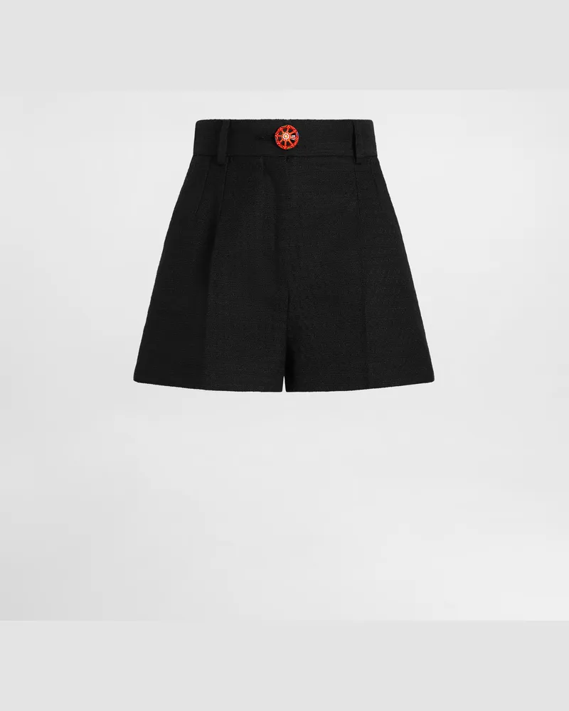 Dolce & Gabbana Bermudashorts Aus Mattengewebe - Frau Hosen Und Shorts Schwarz Schwarz