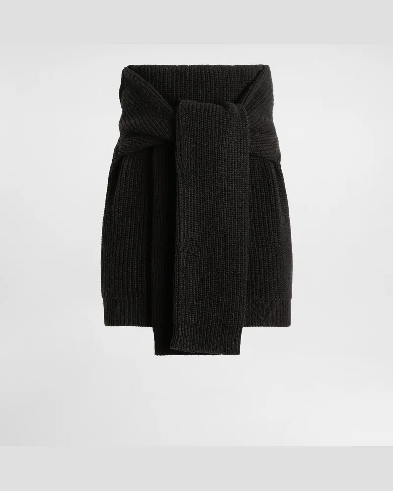 Dolce & Gabbana Wool Knit Skirt - Frau Röcke Schwarz Black