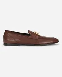 Dolce & Gabbana Calfskin slippers Braun