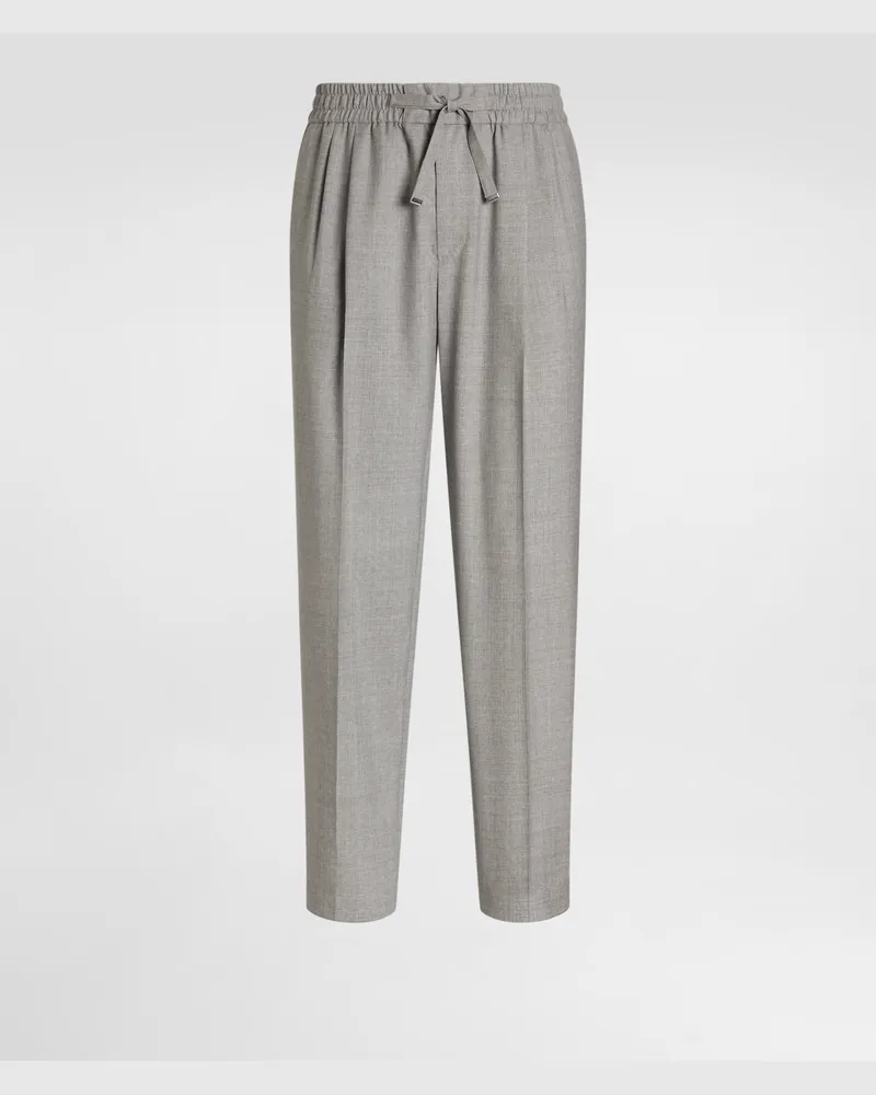 Dolce & Gabbana Jogginghose Aus Wolle - Mann Hosen Und Shorts Grau Grau