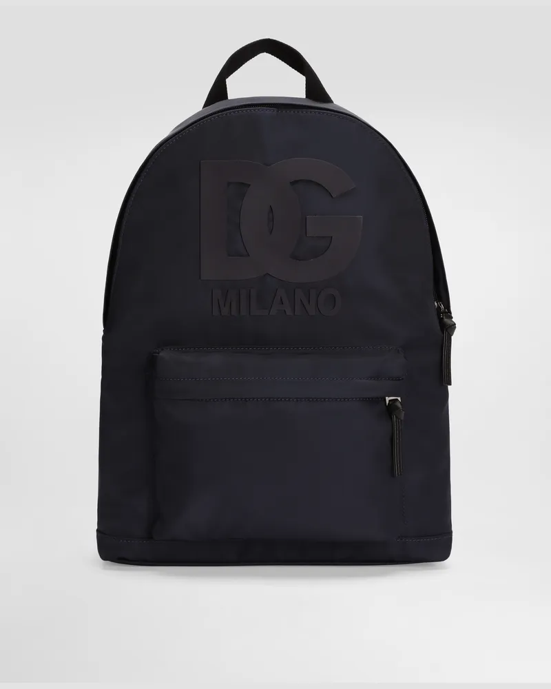 Dolce & Gabbana Rucksack Aus Nylon Mit Logo - Mann Collection 