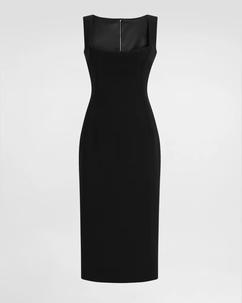 Dolce & Gabbana Kleid Aus Double-wollcrêpe - Frau Collection Schwarz Schwarz