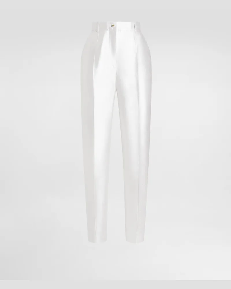 Dolce & Gabbana Hose Aus Seide - Frau Hosen Und Shorts Wei Weiss