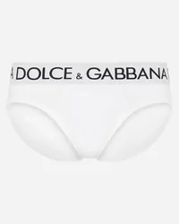 Dolce & Gabbana Midi-Slip bielastischer Baumwolljersey Weiss