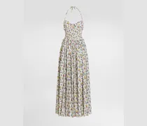 Small Floral-print Poplin Dress - Frau Kleider Multicolor
