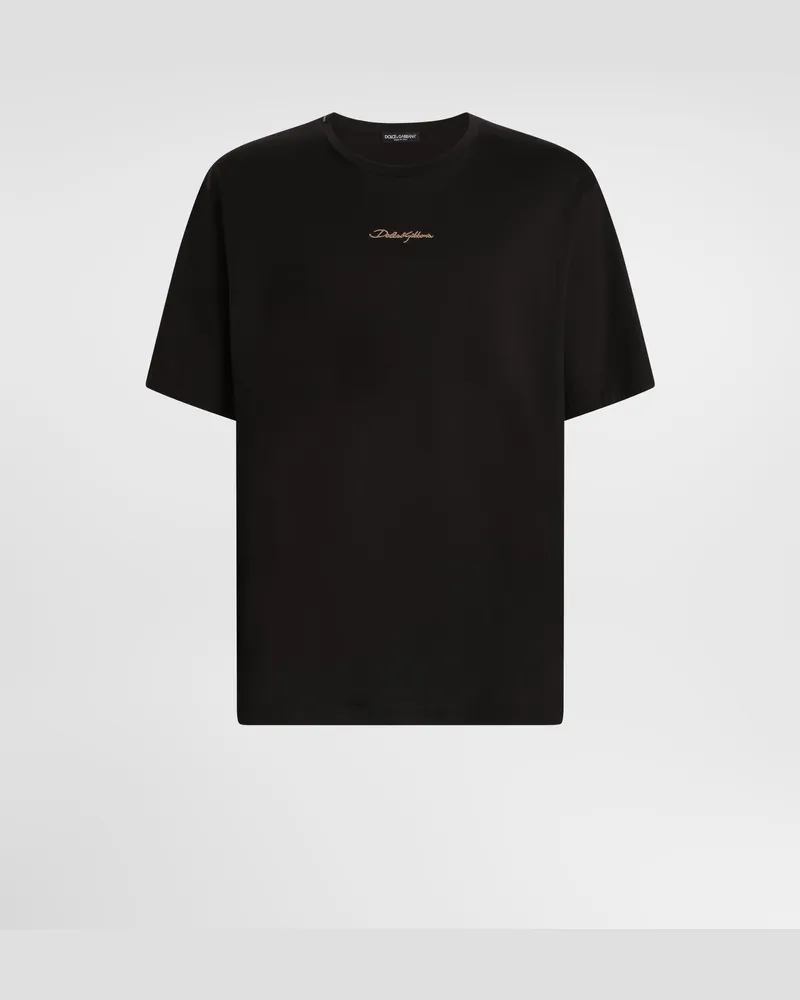 Dolce & Gabbana T-shirt Aus Baumwolle - Mann T-shirts Und Polos Braun Braun