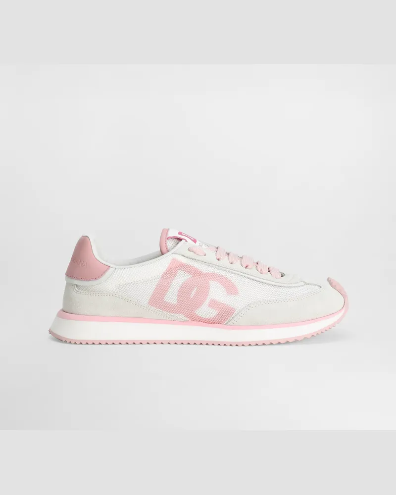 Dolce & Gabbana Sneaker Dg Cushion Aus Materialmix - Frau Sneakers Rosa Mehrfarbig