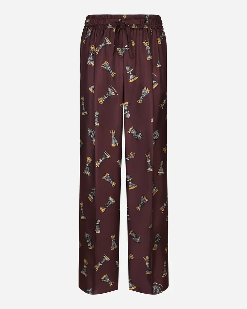 Dolce & Gabbana Jogginghose Aus Seide - Mann Hosen Und Shorts Drucken Drucken